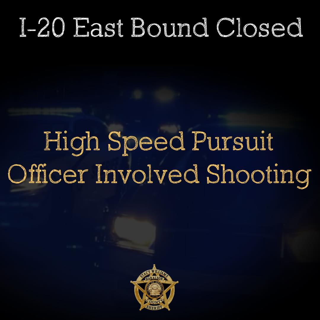 REPORT I20 high speed chase ends in Haralson with gunfire, officer