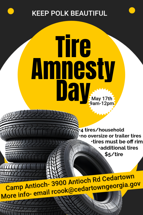 Tire Amnesty Day 2025 coming to Camp Antioch on Saturday